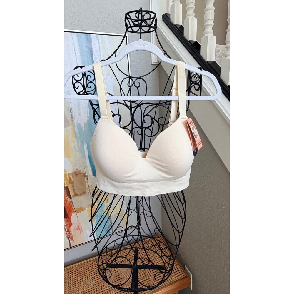 Shapermint Essentials Wireless Bra Nude Cream XL New